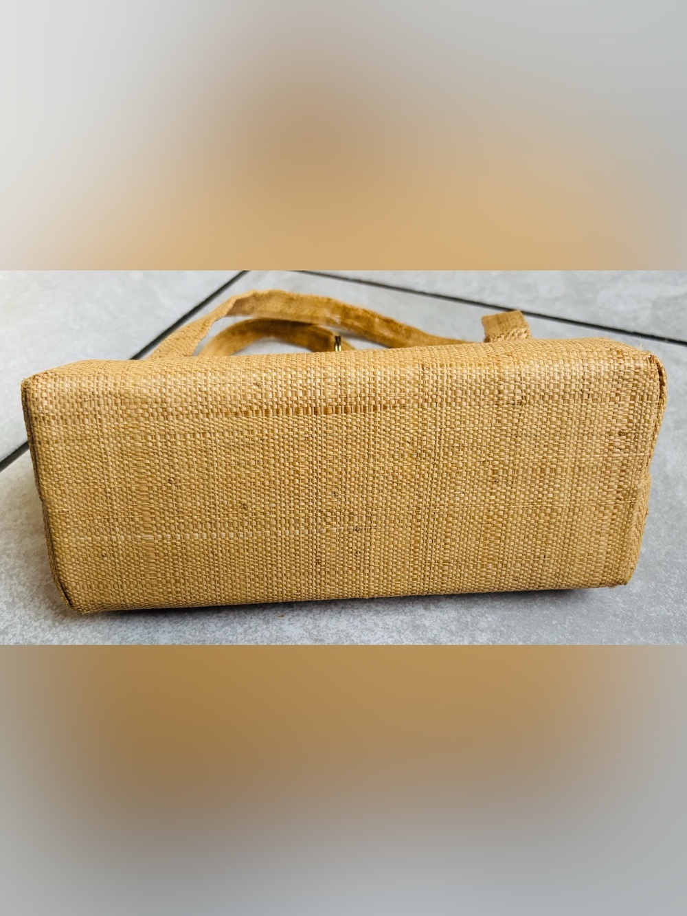 Vintage Garay Woven Raffia Top-Handle Handbag - Picture 6 of 12